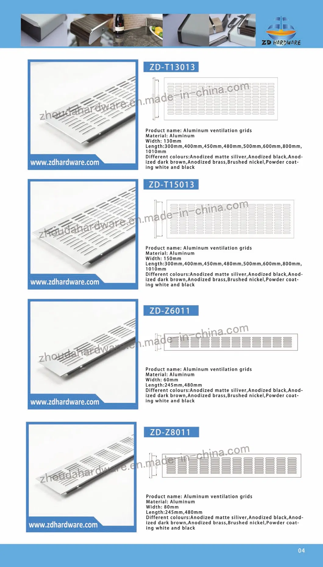 Perfiles de rejillas de ventilaci&oacute;n de aluminio Rejillas de ventilaci&oacute;n para gabinetes de cocina Perfiles de rejillas de ventilaci&oacute;n de aluminio Rejillas de ventilaci&oacute;n para gabinetes de cocina Rejillas de ventilaci&oacute;n de aluminio 